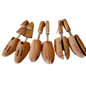 Mens Size Small Cedar Wood Shoe Stretchers Set of 3
